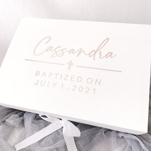 Personalized Baptism Gift, Baptism Gift Box, First Communion Gift, Baby Baptism Gift, Religious Gift, Keepsake Box, Baptism Keepsake Box