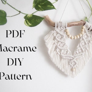 Macrame PATTERN tutorial ~ Written PDF with photos by MituMakrame ~ Diy macrame wall hanging ~ Instant digital download