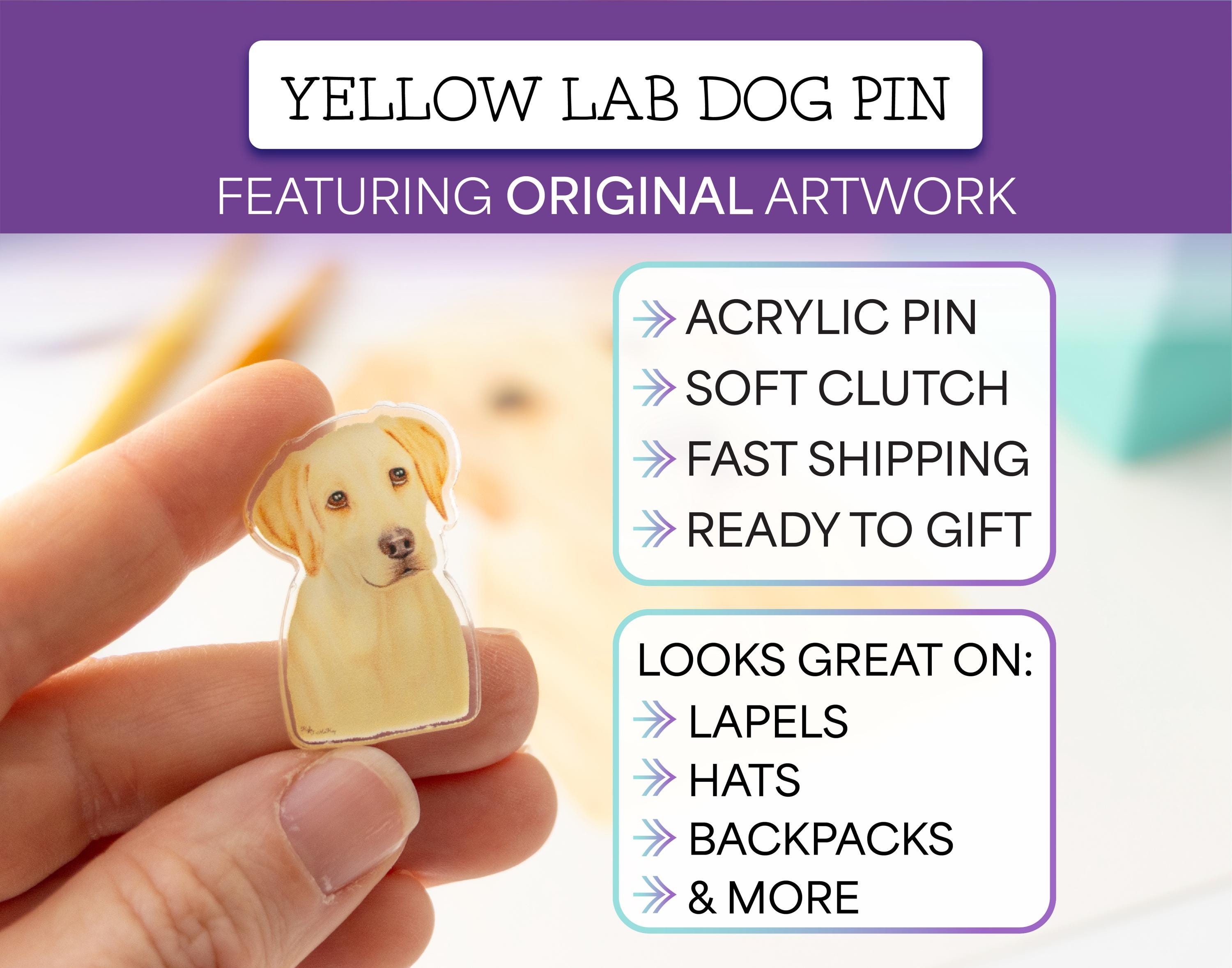 Breeding Pin Yellow Lab Pin: Original Dog Breed Art Lapel Pin - Etsy