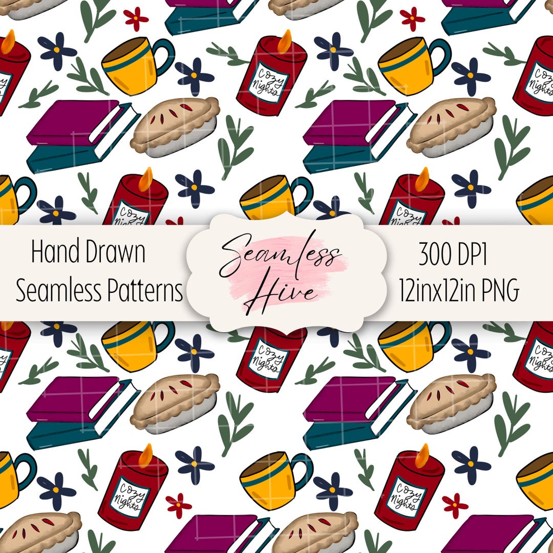 Pumpkin Fall Seamless Pattern PNG, for Crafting, for Stickers, Digital ...