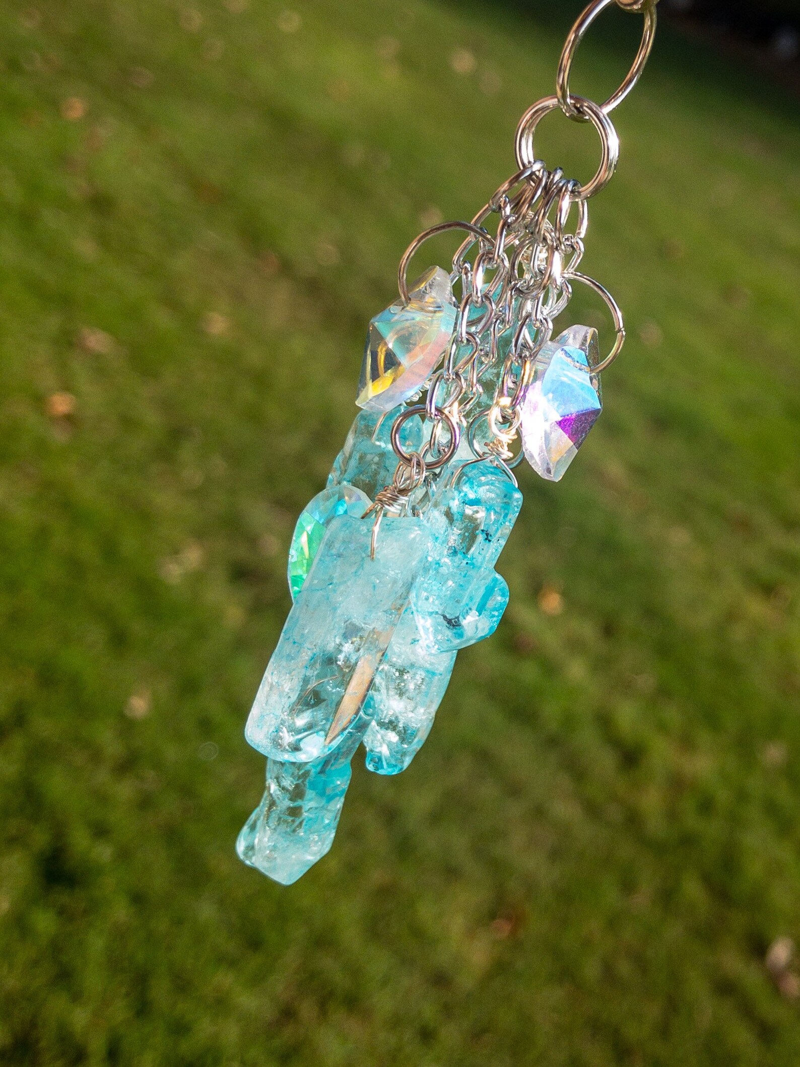 Crystal rear view mirror charm angel aura quartz hanging Etsy