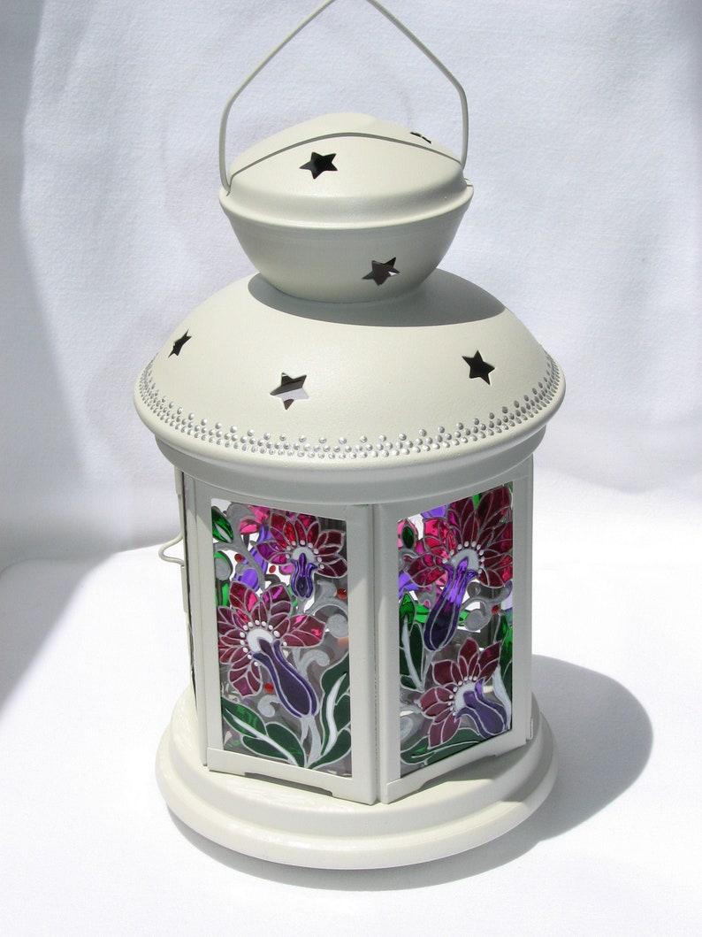 Candle lantern candle holder centerpiece Garden lights Etsy