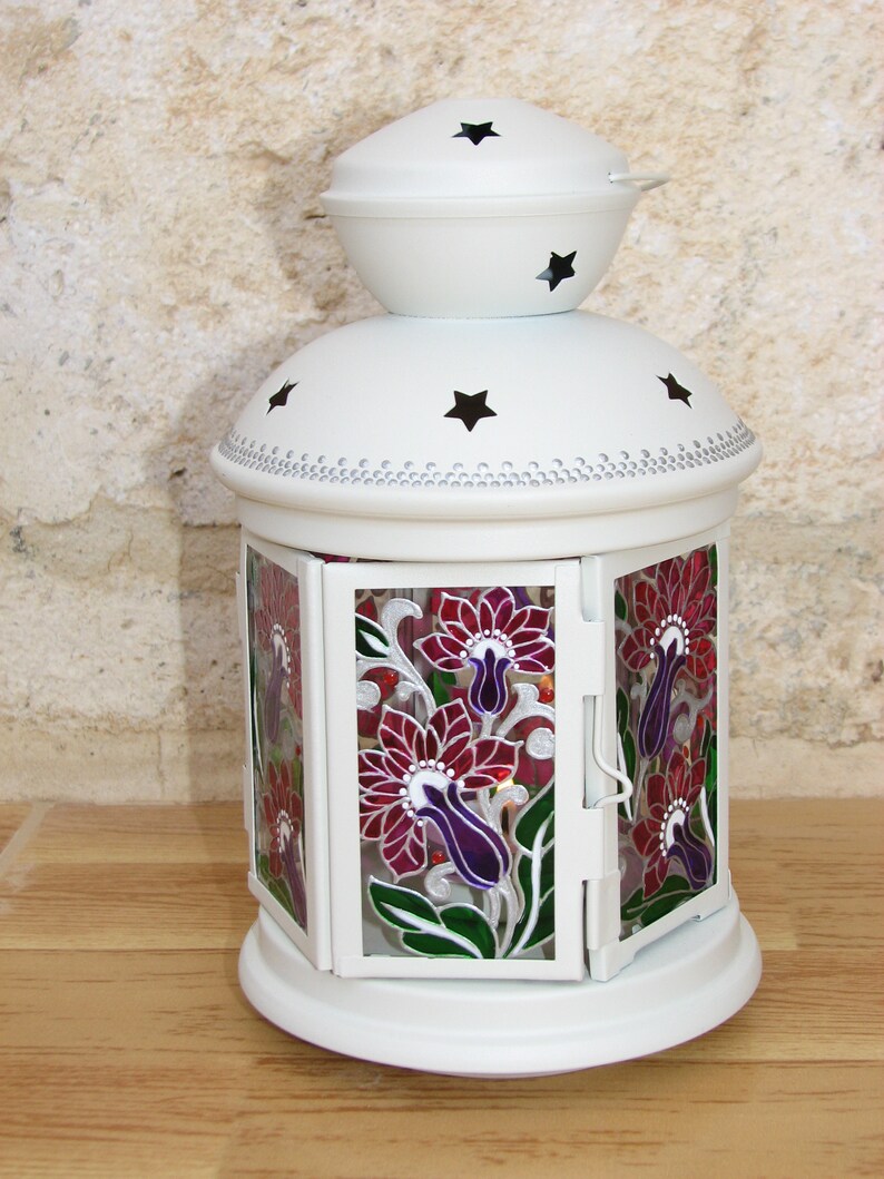 Candle lantern candle holder centerpiece Garden lights Etsy