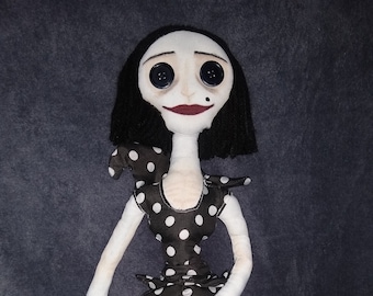 Beldam / Another Mother / Coraline and the Secret Door / Personalized Coraline / button eyes / cloth doll / Coraline witch / doll