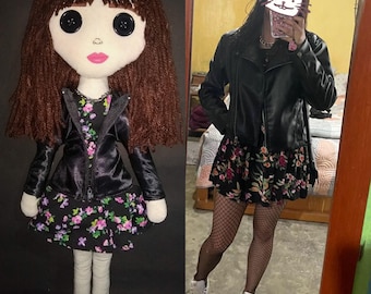 My little me / Custom order / my other me / Coraline and the secret door custom doll / cloth doll / button eyes