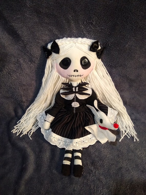 Jack Skellington / Pesadilla antes de navidad / Jack Esqueleto / El extraño mundo de Jack / Muñeca de tela gótico espeluznante de Tim Burton