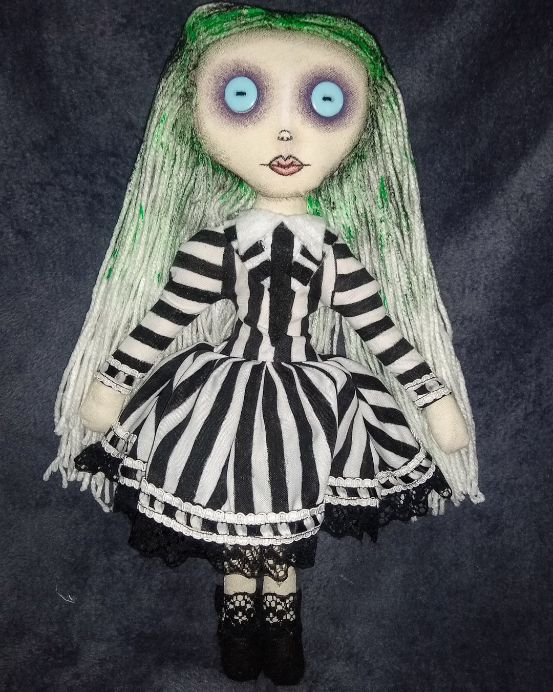 ビートルジュース / スーパーゴースト / 怖い人形 / ゴシック人形 / 布