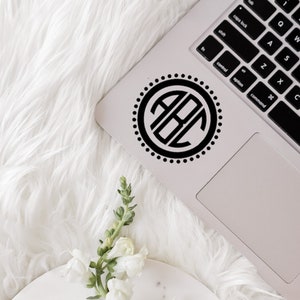Personalized Monogram Decal | Custom Monogram | Monogram Sticker | Circle | Car Decal | Laptop Sticker | Phone Sticker | Luggage Sticker