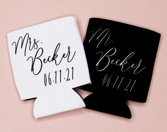 Engagement Can Cooler / Mr & Mrs Can Cooler / Regalo de compromiso / Pareja de luna de miel / Regalo de despedida de soltera / Regalo de boda