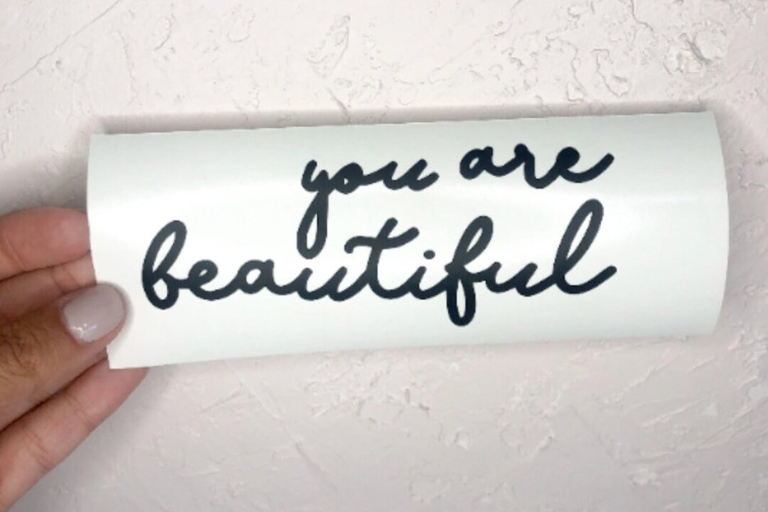 You Are Beautiful Decal Positivity Sticker Car Decal Etsy