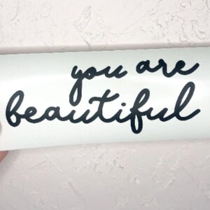 Je bent mooi decal | Positiviteit Sticker | Auto Decal | Laptop Sticker | Telefoon Sticker | Bagage Sticker | Spiegel Sticker