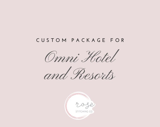 Custom Package for Omni Hotel and Resorts Etsy