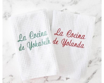 Embroidered Kitchen Towel | Personalized Towel | Monogrammed Kitchen Towel | Bathroom Decor | Towel with Name | Monogrammed Kitchen Towel