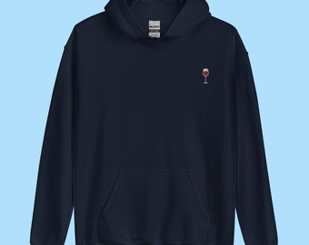 Embroidered Red Wine Hoodie