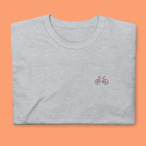 Embroidered Bicycle T-Shirt (orange)