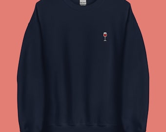Embroidered Red Wine Sweatshirt