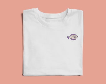 Embroidered T-Shirt Plaice/ Scholle