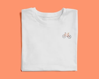 Embroidered Bicycle T-Shirt (orange)