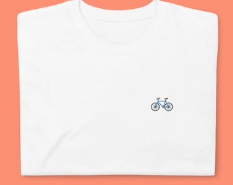 Embroidered Bicycle T-Shirt (blue)