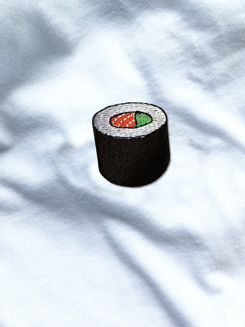 Embroidered Sushi Maki Shirt Short-Sleeve Unisex T-Shirt image 2