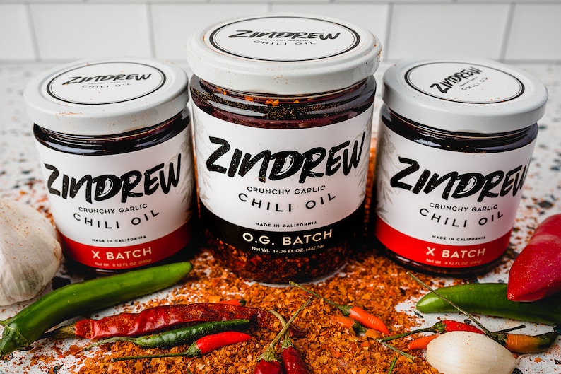 Zindrew Chili Crunchy Garlicky Chili Oil 8.12 FL Oz Etsy