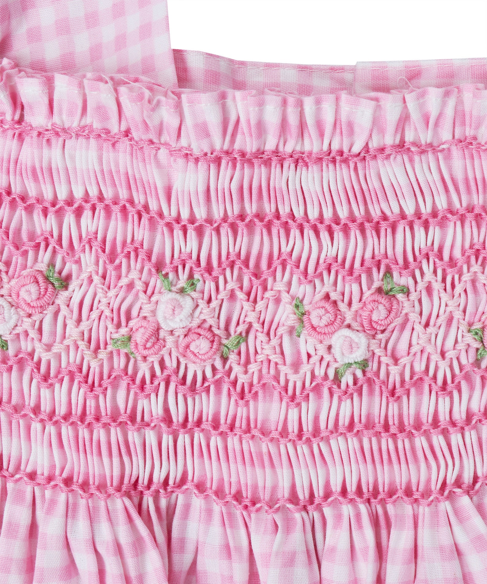 Pink & White Gingham Smocked Dress and Bloomers - Etsy