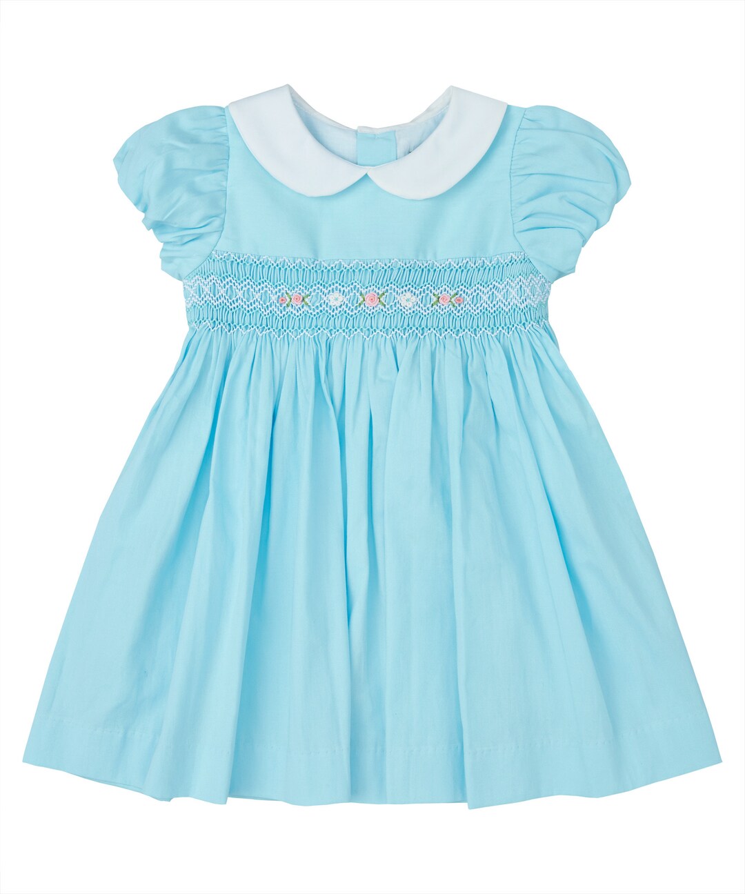 Sweet Dreams Aqua Pearl Smocked Dress MT27AQ-DR 5202 main image 0
