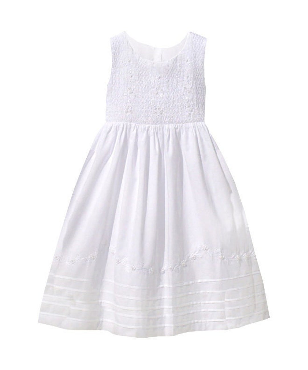 Pearl Smocked First Communion Dress - Etsy
