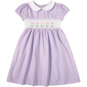 Lavender Tulip Smocked Dress