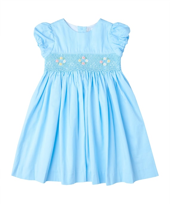 Aqua smocked clearance dress