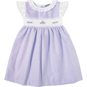 SMOCKED BABY DOLL DRESS WITH RUFFLED
