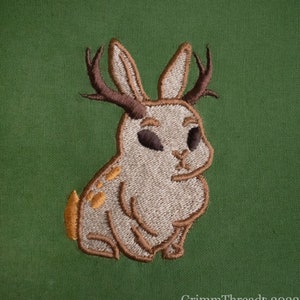 My Little Jackalope - Maschinenstickdatei Design. 4 x 4 Zoll Hoop