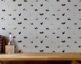 Chicken Wallpaper: Helen's Yard White Removable Wall Decor - USA Made