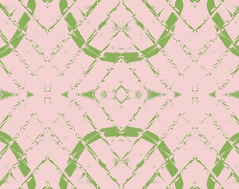 Diamond Link Wallpaper Green on Pink+all colors|removable wall decoration|peel and stick|pre pasted wallpaper MADE IN USA