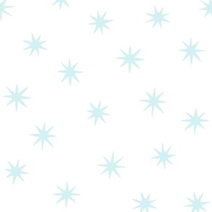 May include: A seamless pattern of light blue stars on a white background.