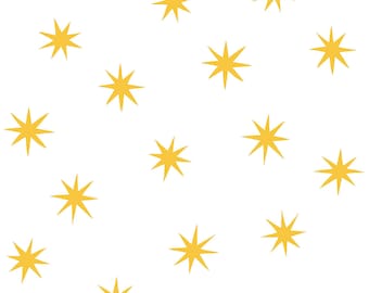 Gold Stars Wallpaper: Removable Pre-Pasted Wall Decor - Made in USA