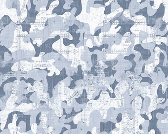 Blueprint Camo Wallpaper: Escape Dusk, Removable Pre-Pasted Wall Decor - Made in USA