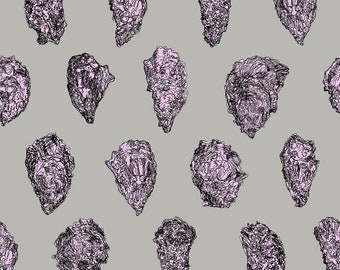 Pink Oyster Shell Wallpaper | Removable Wall Decor, Made in USA