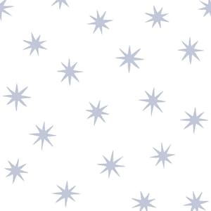 May include: A seamless pattern featuring a repeating design of light blue, eight-pointed stars on a white background.