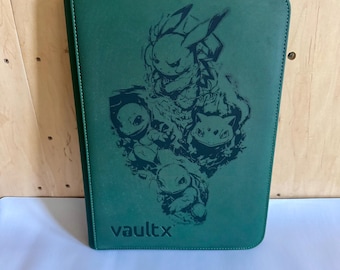 Custom Laser-engraved 4 Pocket Trading Card Binder for Collectible