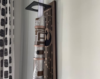 Personalized Acrylic/ Wood Lightsaber Stand Extended