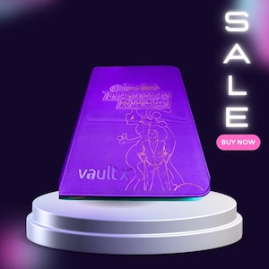 Custom Laser-Engraved Trading Card Binder for Collectible Card Games - Personalized Purple Vault X