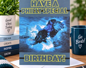 Philadelphia Football Birthday Card, Philly Fan Birthday Gift, Football Greeting Card