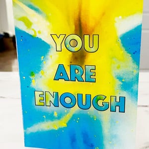 You Are Enough Grußkarte | Motivierende Karte | Ermutigungskarte | Inspirierende Karte | Frauen Karte | Mädchen-Karte | Bibelstelle