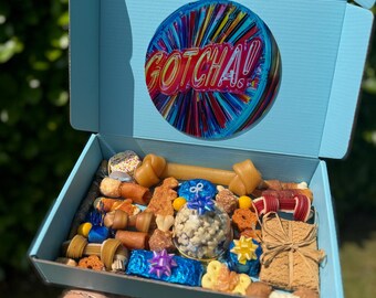 Gotcha Day Dog Treat Box | Gourmet Pup Chews, Rawhide Free for Medium/Large Breeds