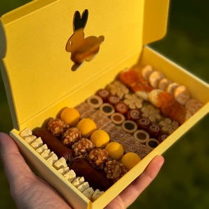 Caja de golosinas para perros con temática de Pascua • Regalo de Pascua feliz para cachorros de edición limitada • Huevos de Pascua para cachorros • Golosinas para perros con temática de primavera y chocolate seguro para perros