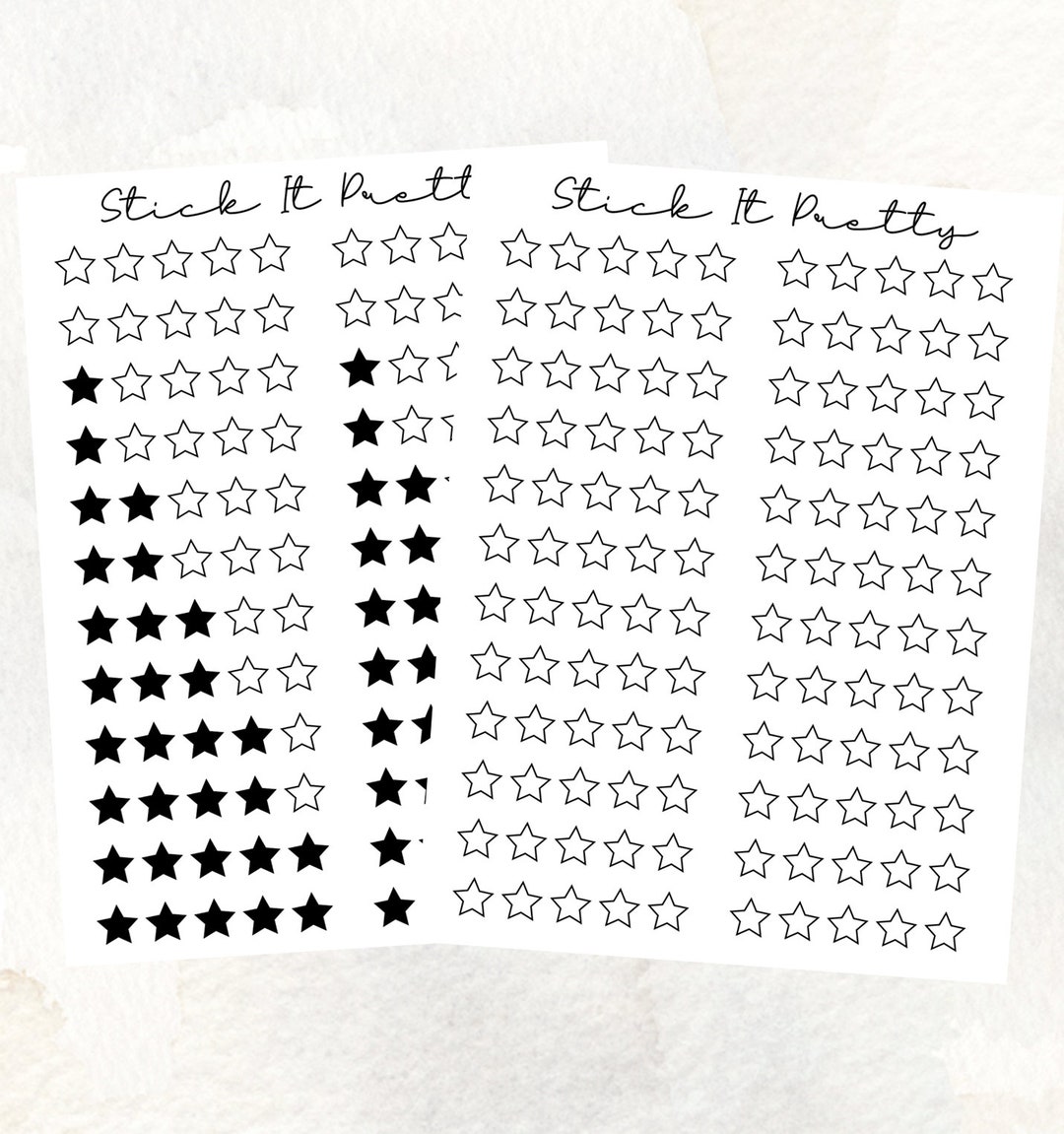 Star Rating Review Planner Stickers - Etsy