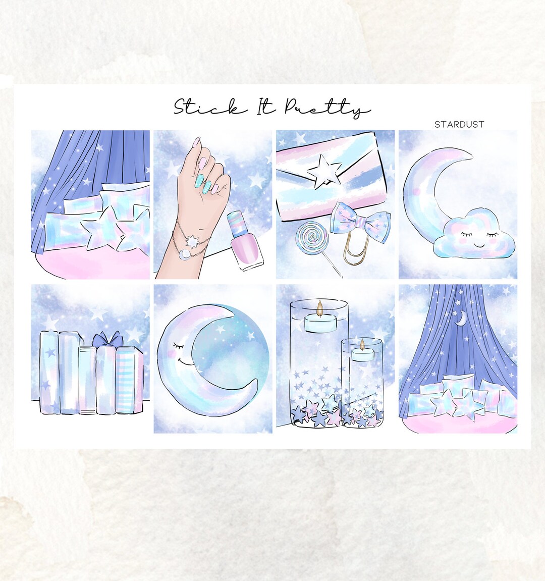 Stardust Sticker Format Stardust Full Weekly Planner Sticker Kit - Etsy