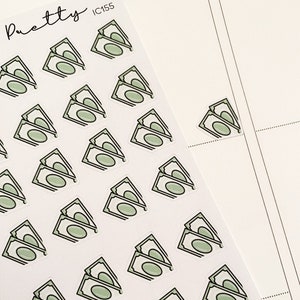 Ecke Zahltag/Geld Doodle Symbol Planner Stickers