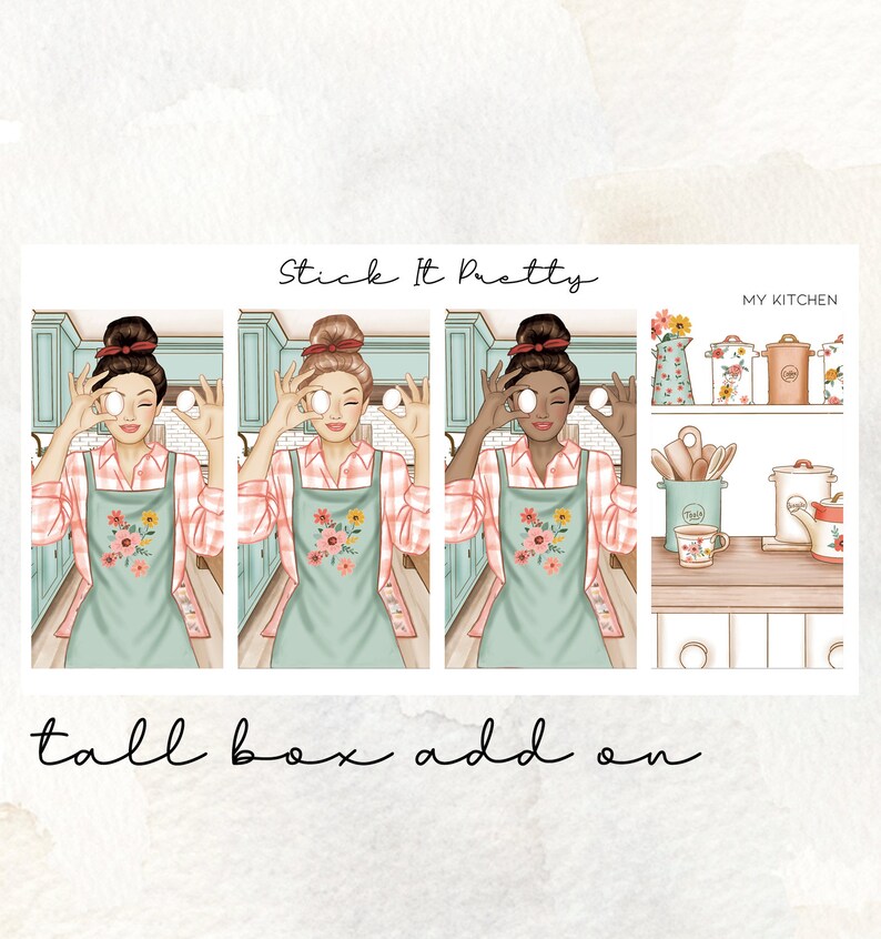 Kitchen Apron Sticker My Kitchen Weekly Planner Sticker Kit - Etsy